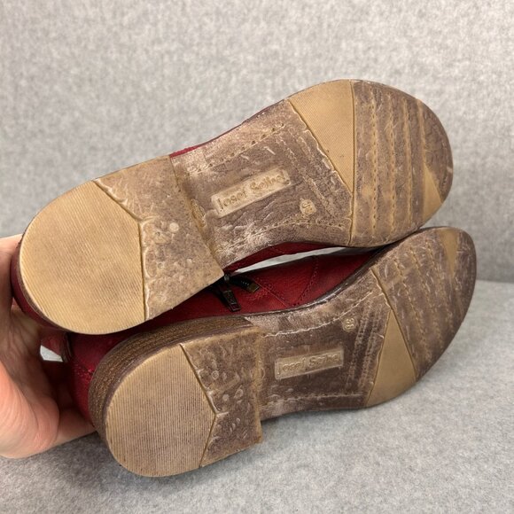 Josef Seibel‎ Womens 38 US 7 - 7.5 Bordeaux Red Leather Ankle Boots Sienna NIB - Picture 12 of 13